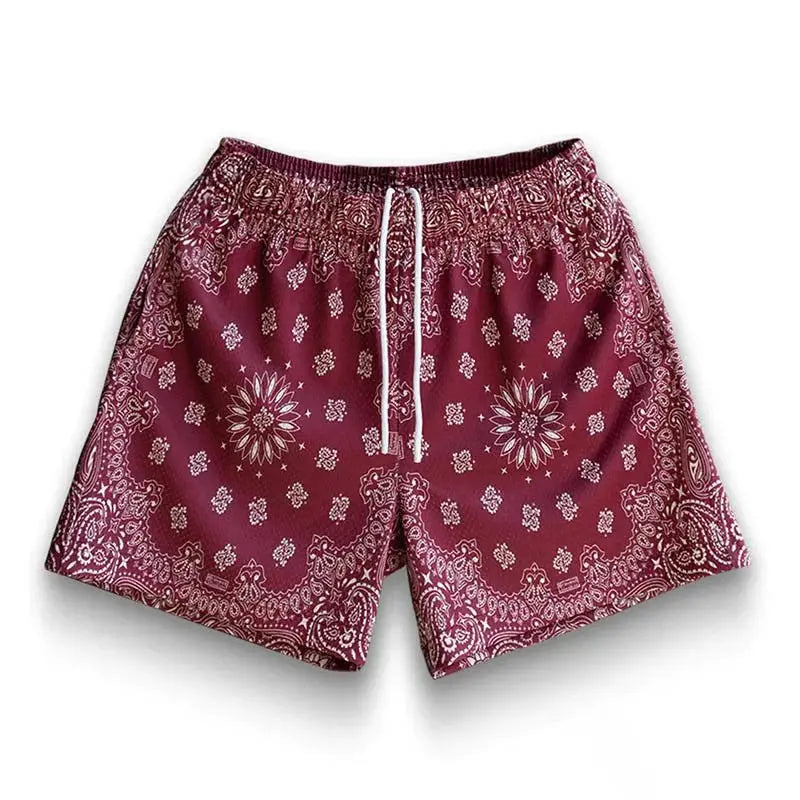 Cashew Graphics Print Beach Shorts - WOWihte