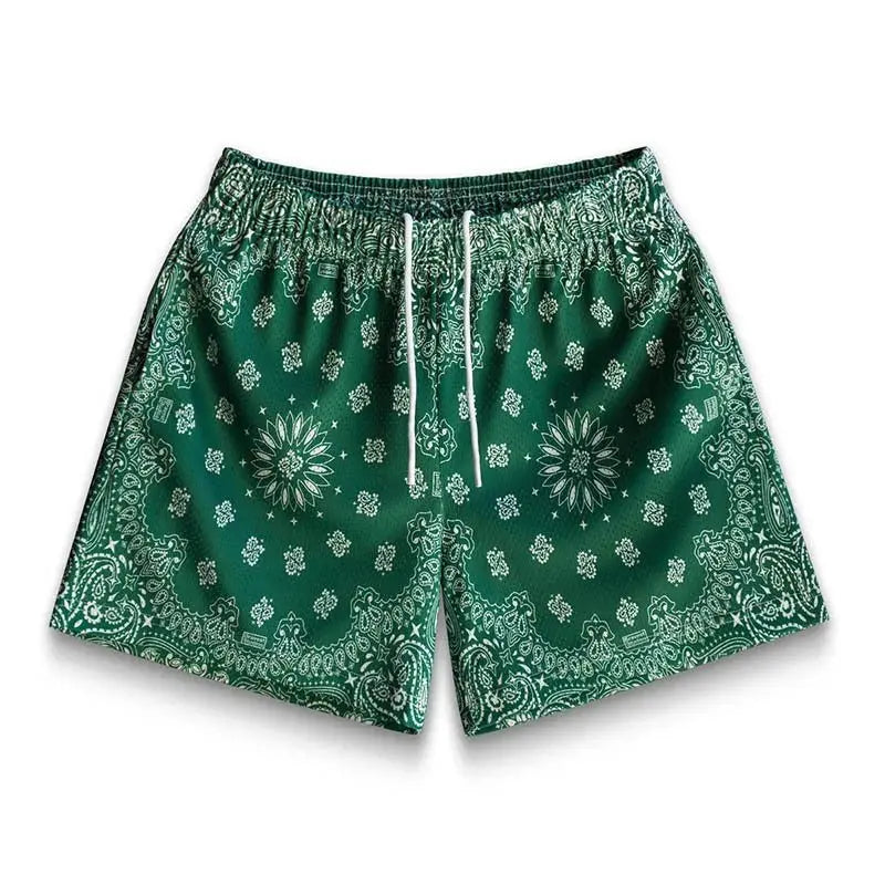 Cashew Graphics Print Beach Shorts - WOWihte