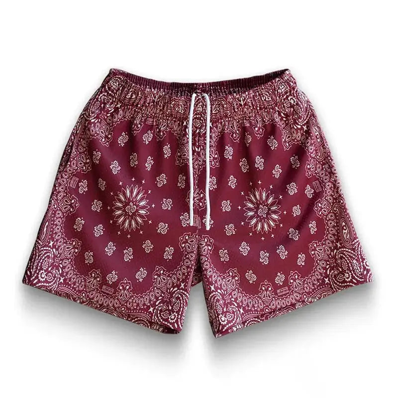 Cashew Graphics Print Beach Shorts - WOWihte