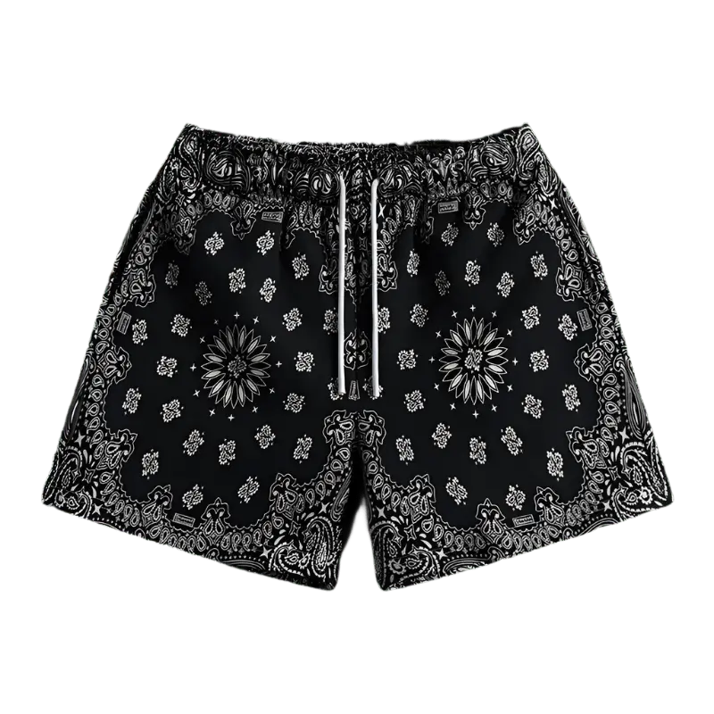 Cashew Graphics Print Beach Shorts - WOWihte