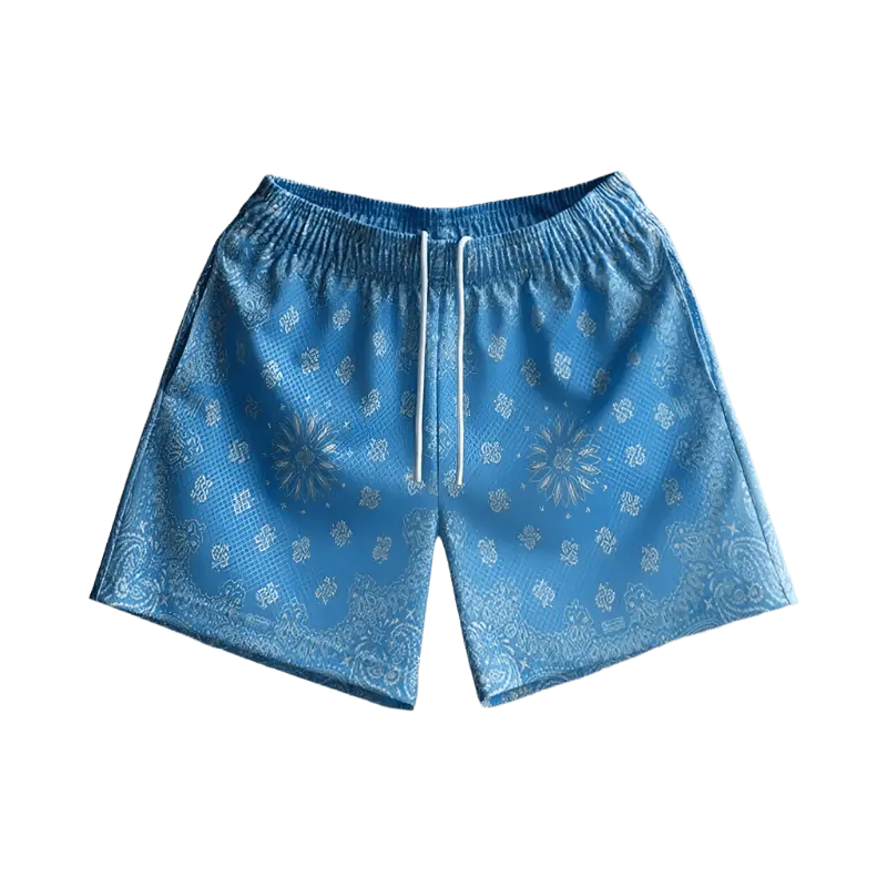 Cashew Graphics Print Beach Shorts - WOWihte