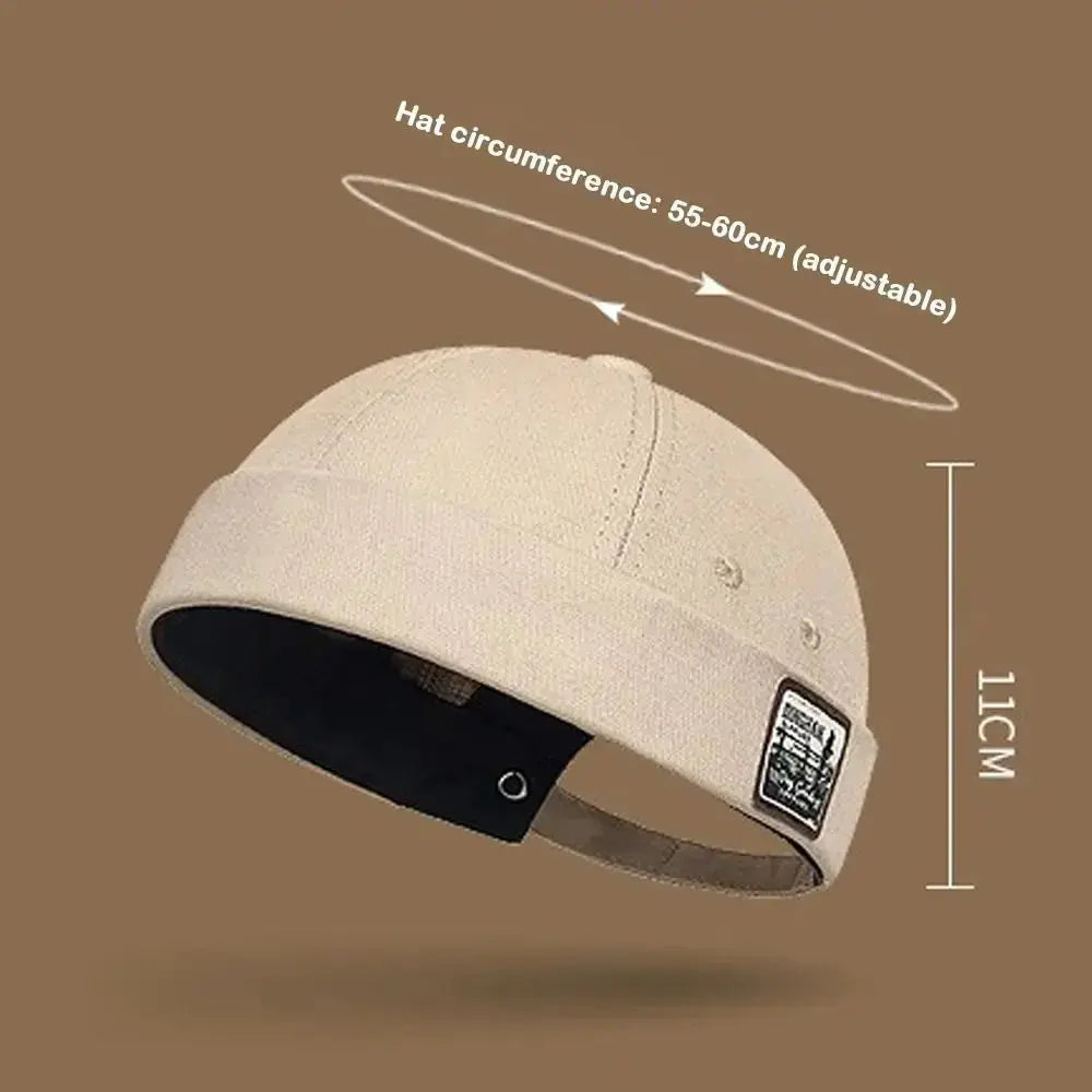 Casual Baseball Cap Summer Brimless Adjustable Cycling Riding Beanie Unisex Lightweight Outdoor Sport Camping Hiking Hat - WOWihte