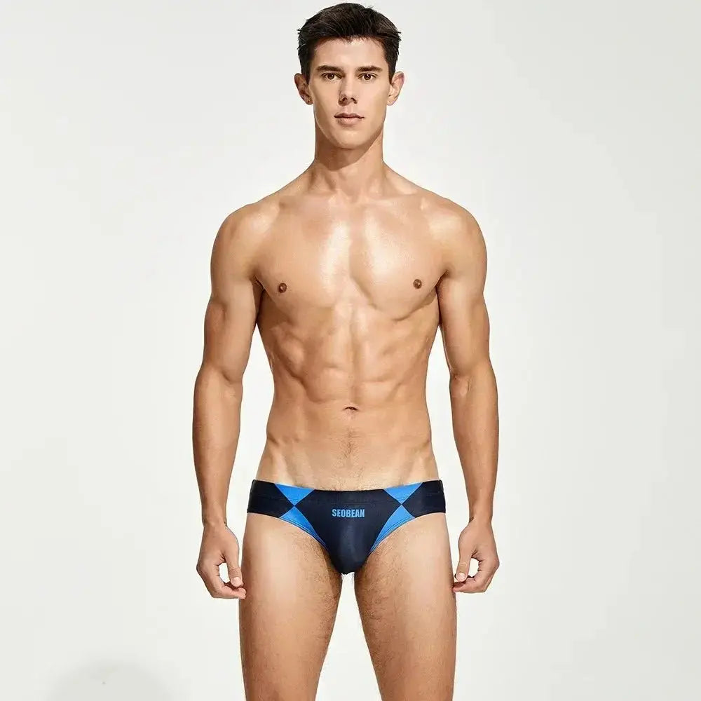 Color Block Bikini Swim Brief - WOWihte