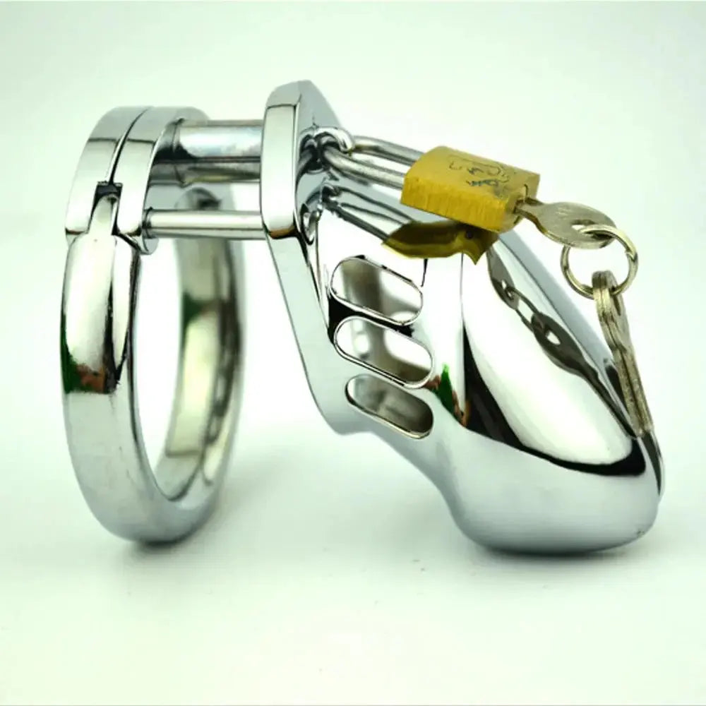Compact Metal Chastity Device Set - WOWihte