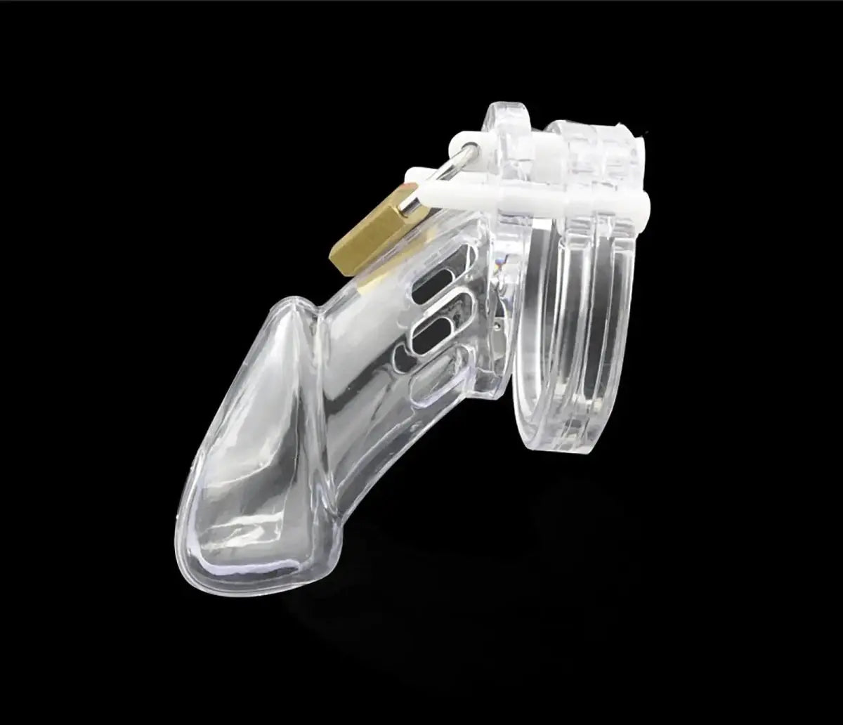 Complete Plastic Chastity Cage Set - WOWihte