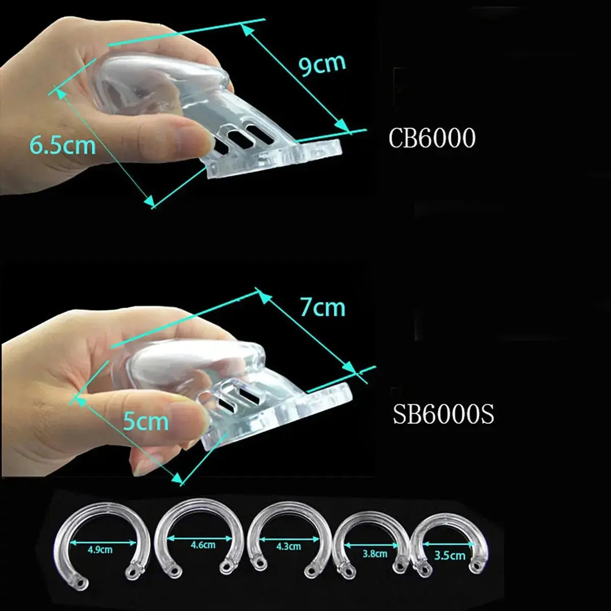 Complete Plastic Chastity Cage Set - WOWihte