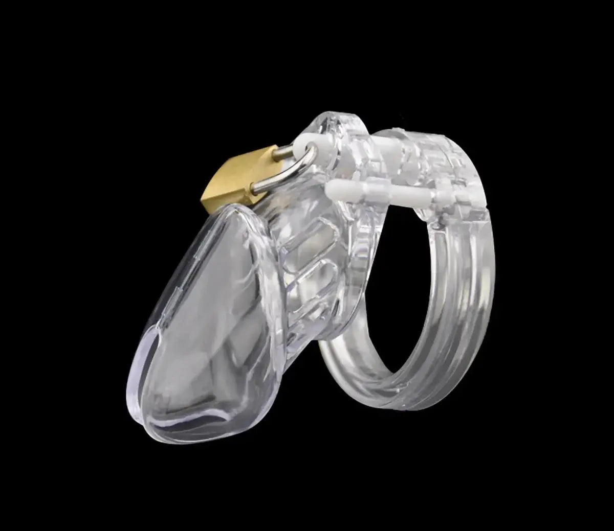 Complete Plastic Chastity Cage Set - WOWihte