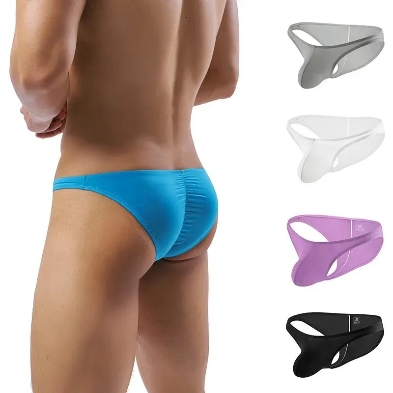 Cooling Ice Silk Low - Waist Briefs - WOWihte