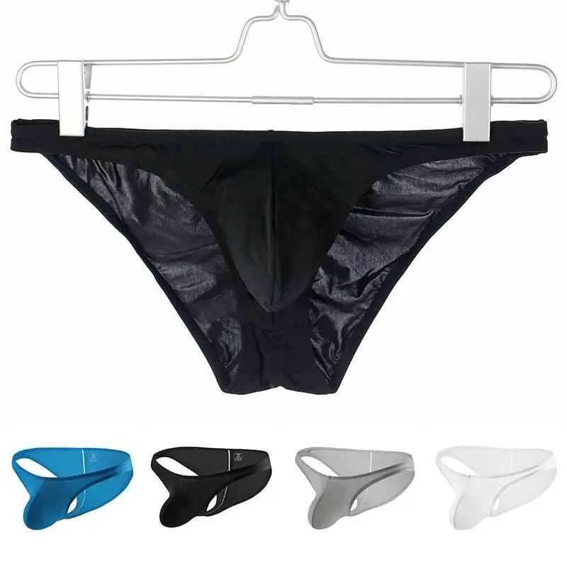 Cooling Ice Silk Low - Waist Briefs - WOWihte