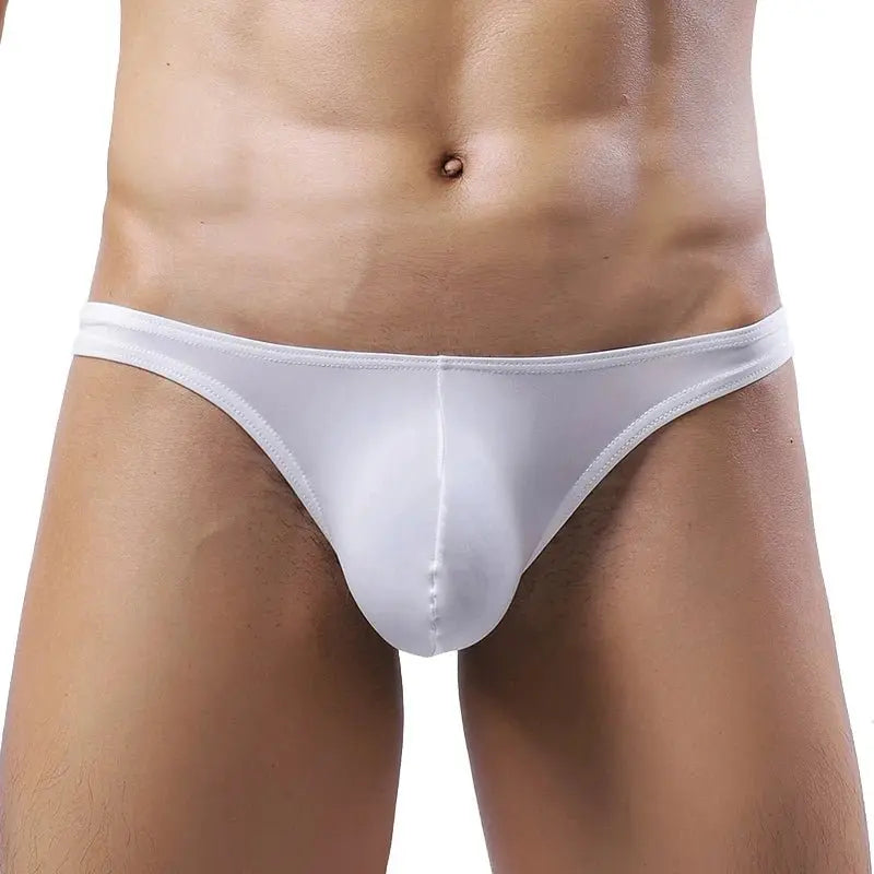 Cooling Ice Silk Low - Waist Briefs - WOWihte