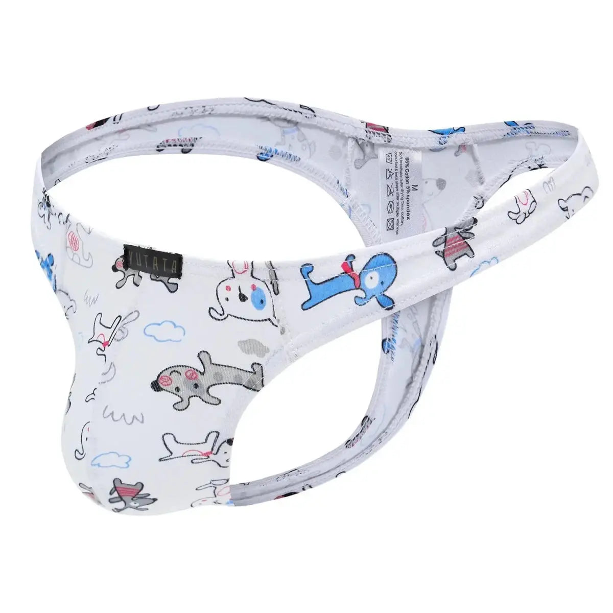 Cotton Animal Print Men's Thongs - WOWihte