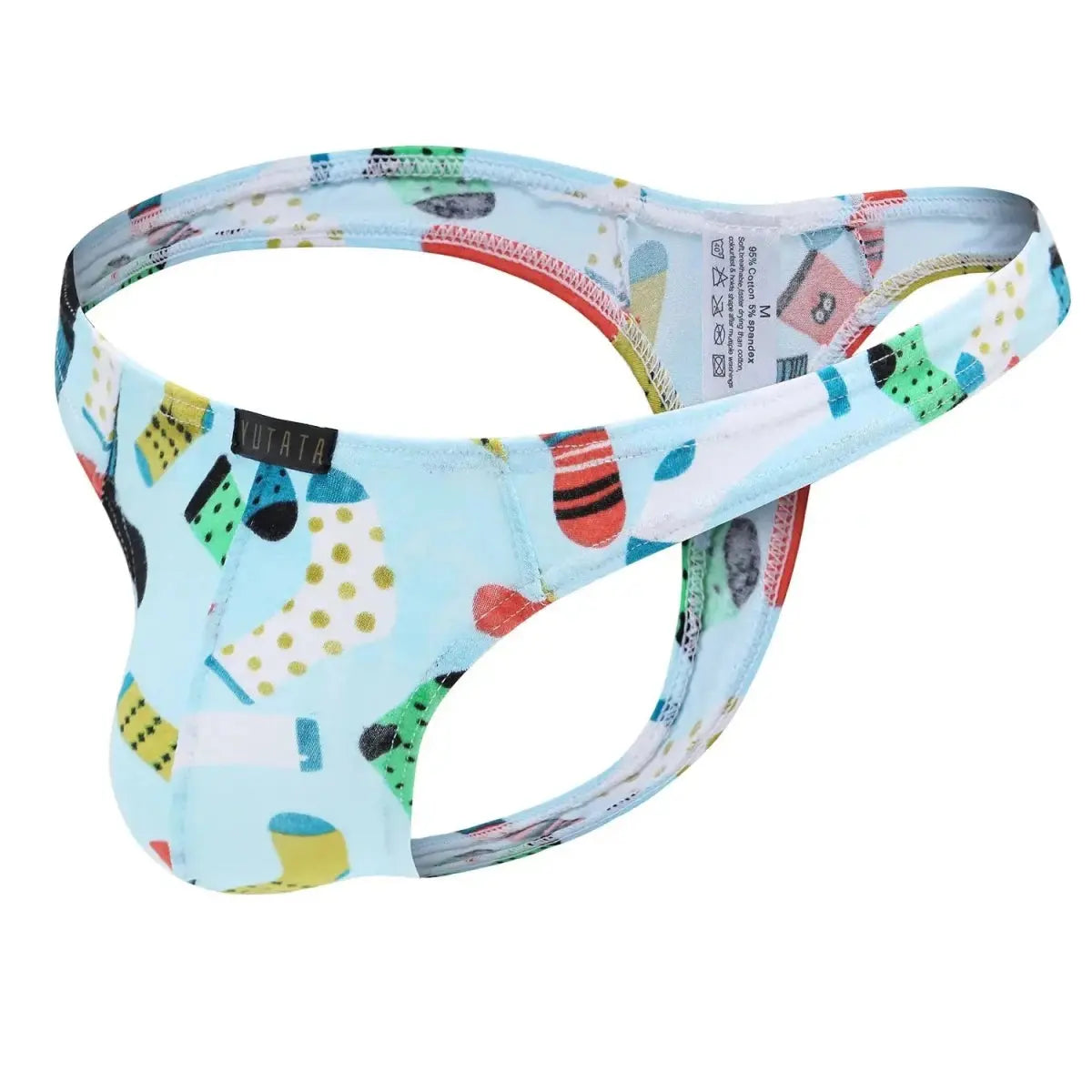 Cotton Animal Print Men's Thongs - WOWihte