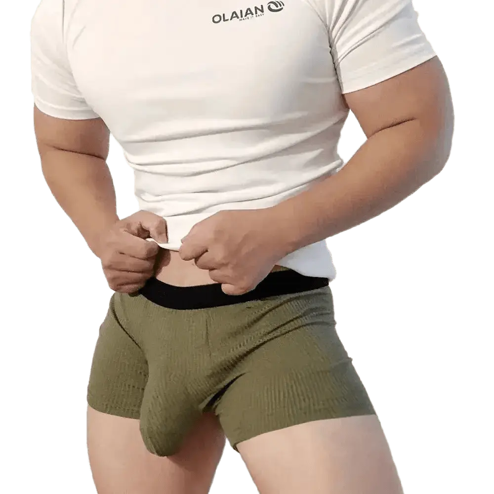 Cotton Ball Pouch Boxer Shorts - WOWihte