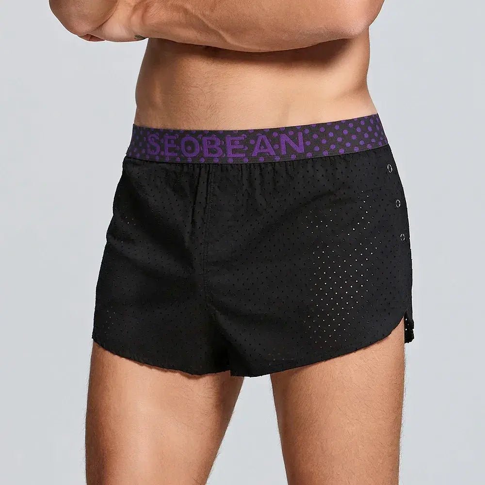 Cotton Striped Boxer Trunks - WOWihte