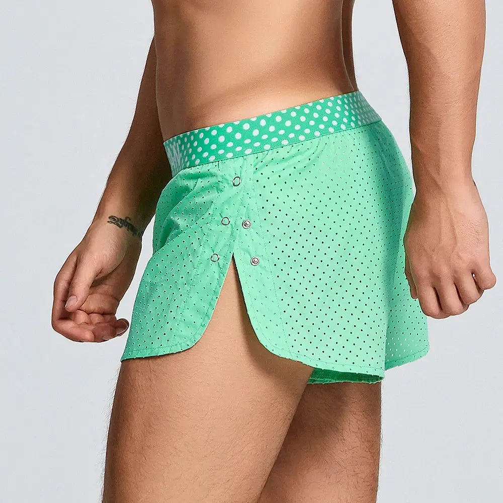 Cotton Striped Boxer Trunks - WOWihte