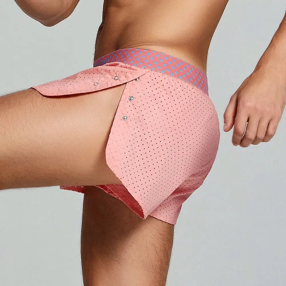 Cotton Striped Boxer Trunks - WOWihte