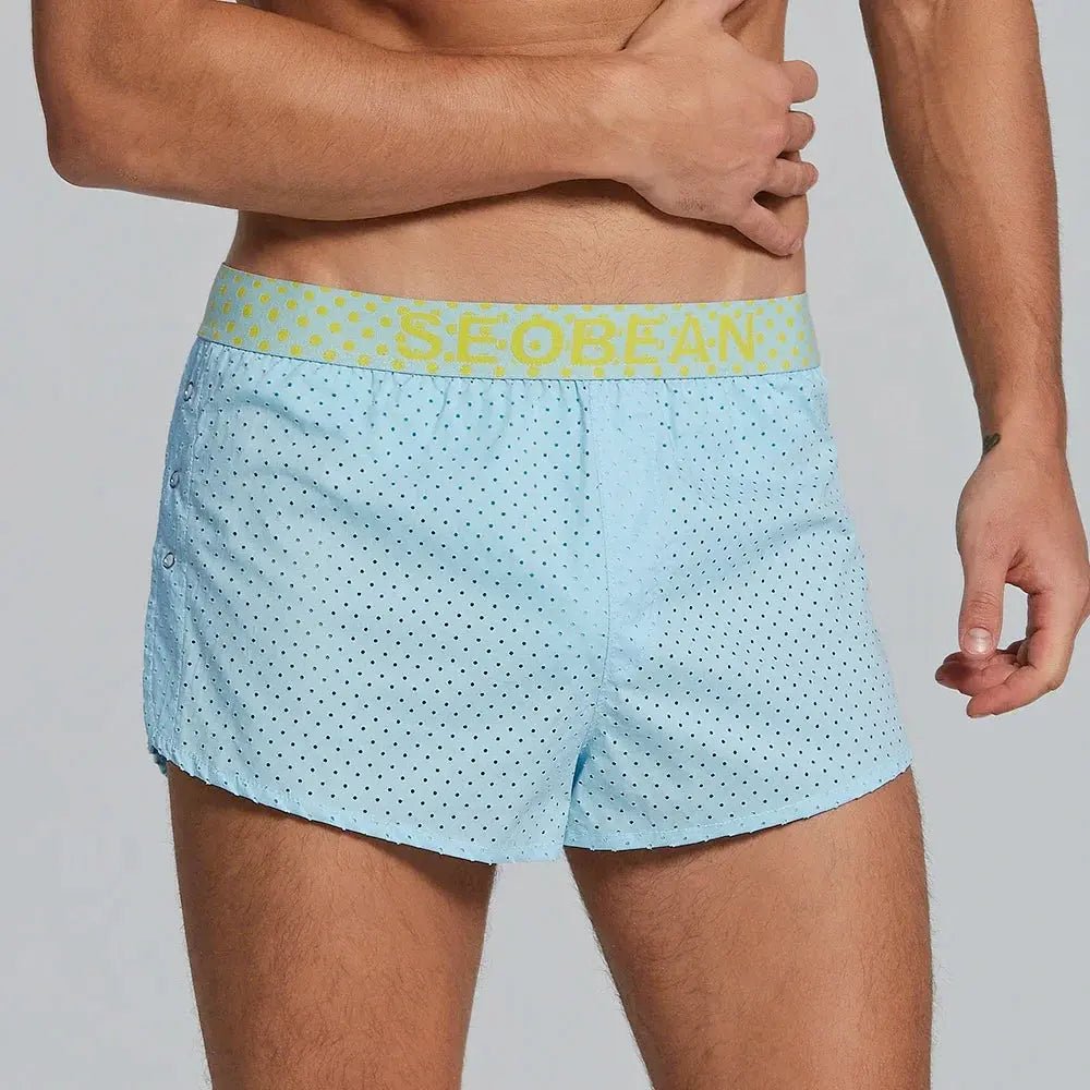 Cotton Striped Boxer Trunks - WOWihte