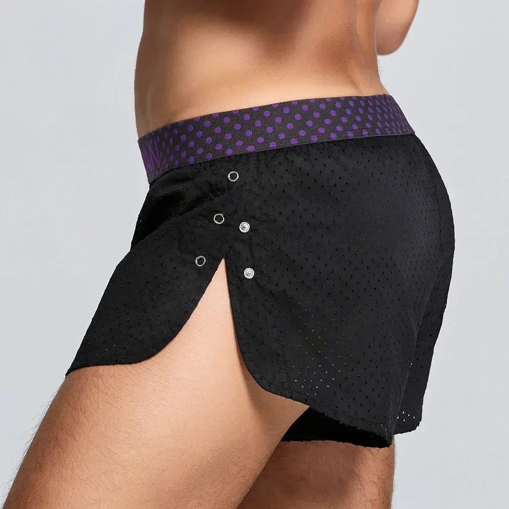 Cotton Striped Boxer Trunks - WOWihte