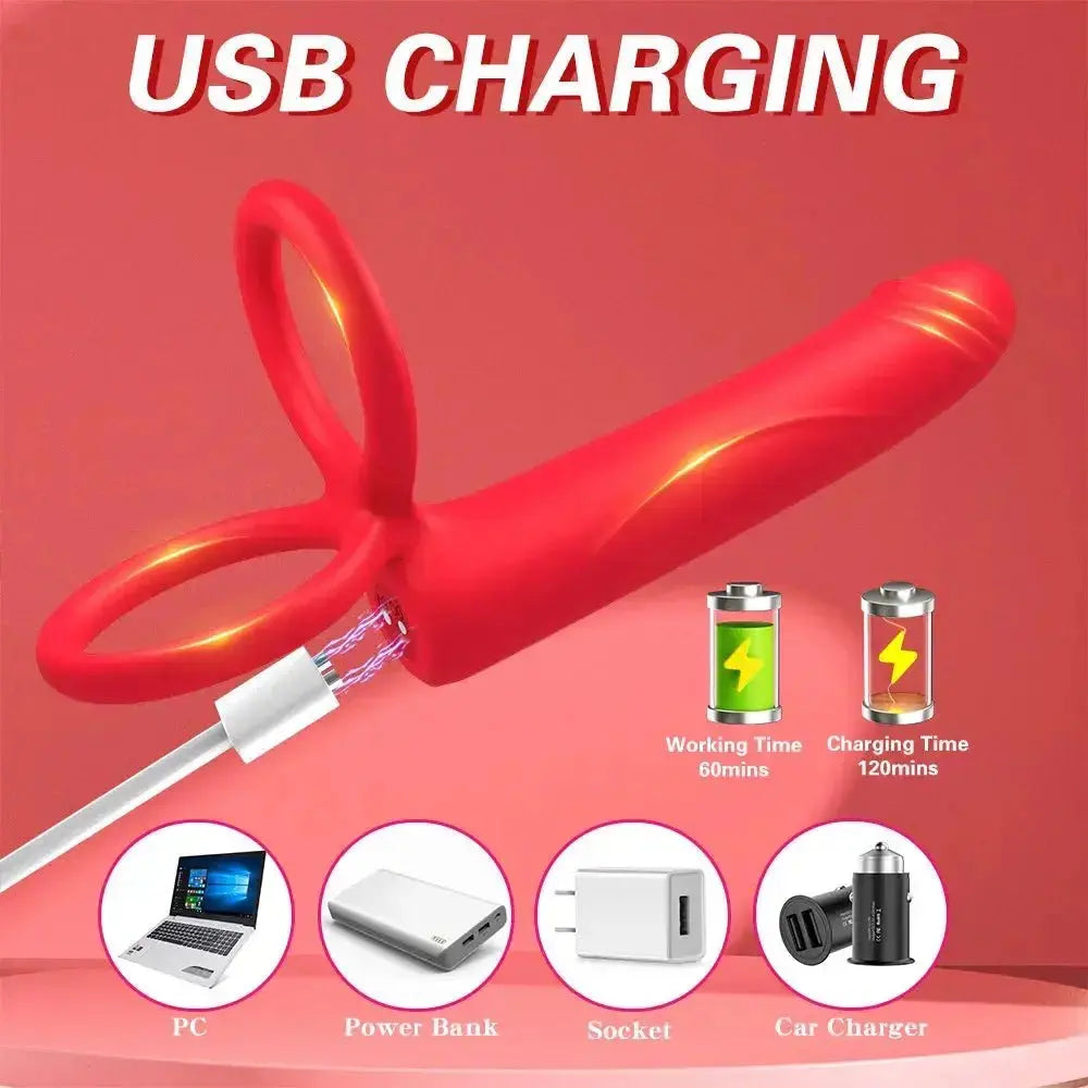 Couples Double Penetration Vibrator Set - WOWihte