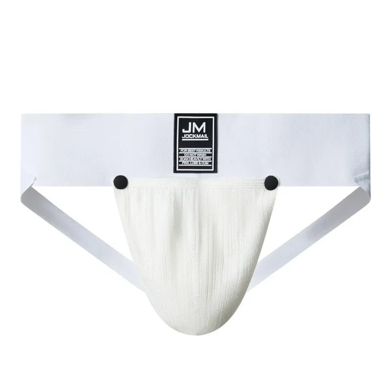 Detachable Pouch Athletic Jockstrap - WOWihte