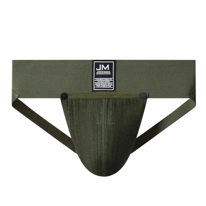 Detachable Pouch Athletic Jockstrap - WOWihte