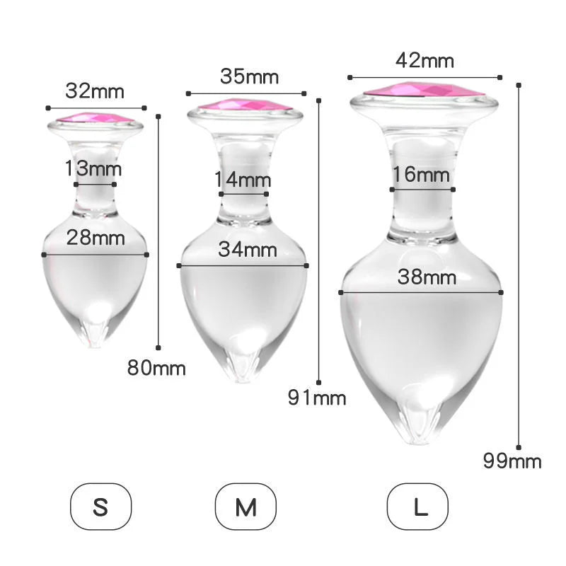 Discreet Crystal Anal Plug Toy - WOWihte