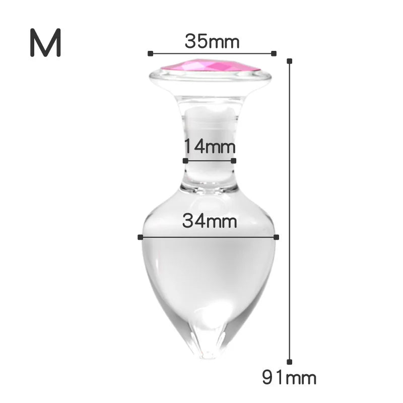 Discreet Crystal Anal Plug Toy - WOWihte