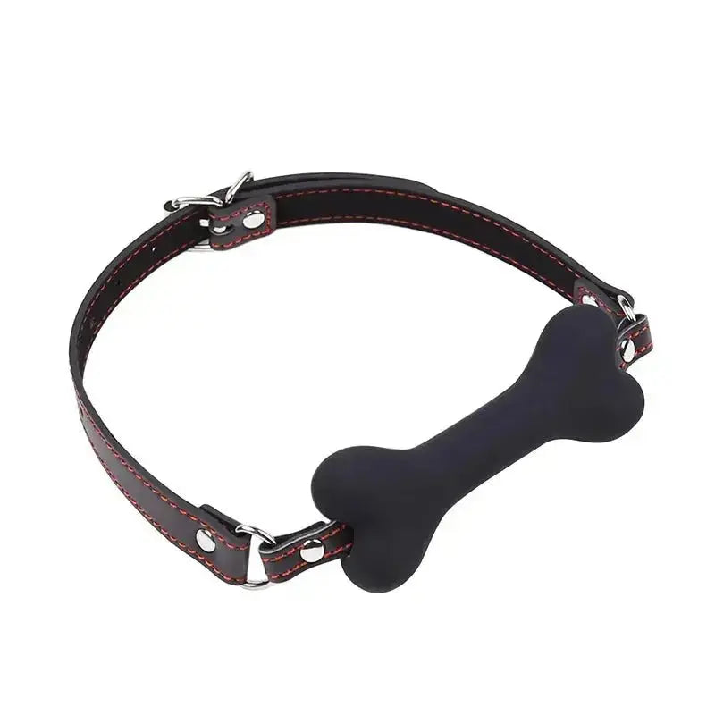 Dog Bone Silicone Gag Ball - WOWihte