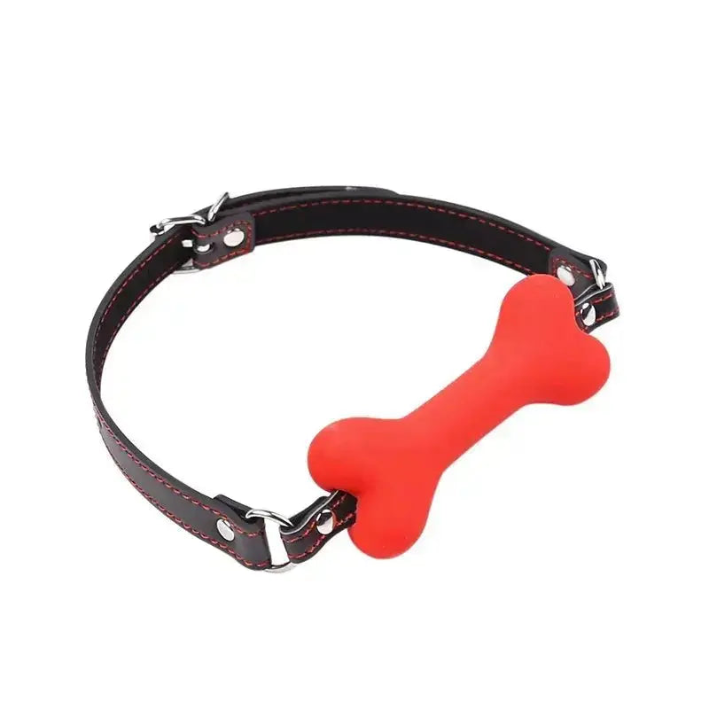Dog Bone Silicone Gag Ball - WOWihte