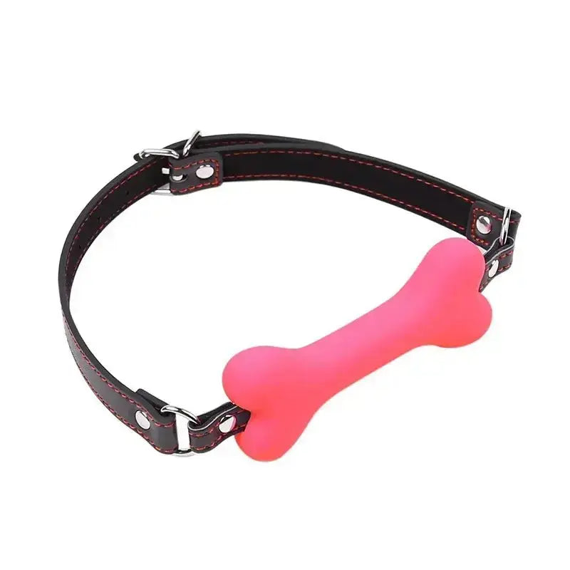 Dog Bone Silicone Gag Ball - WOWihte