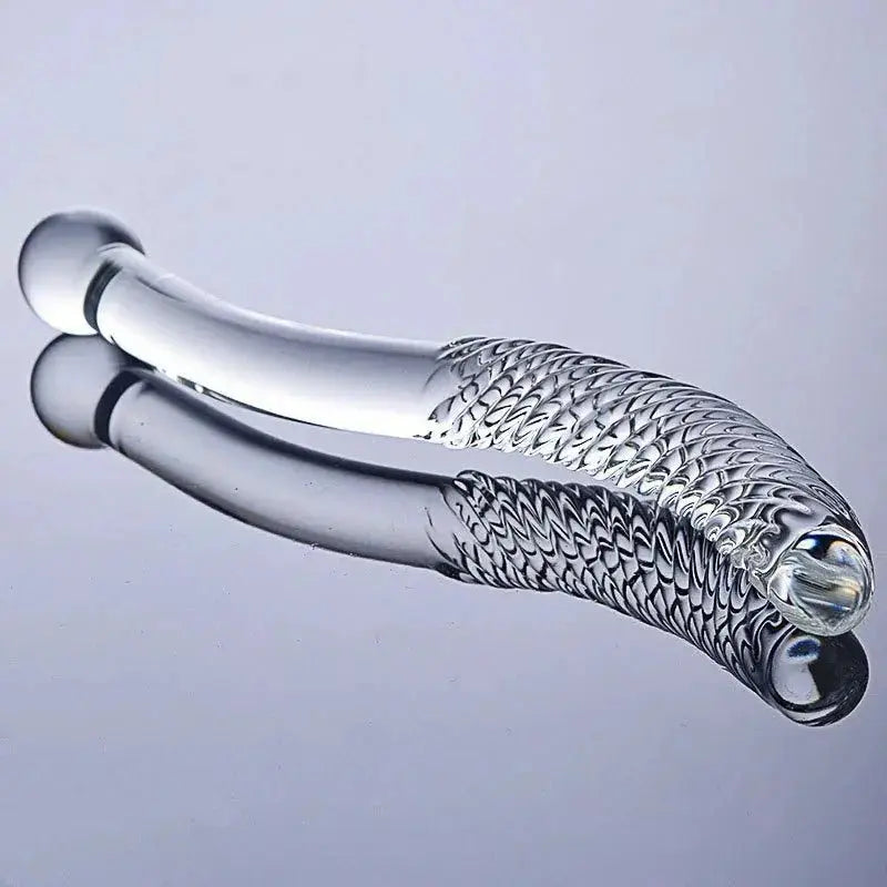 Double - Ended Crystal Glass Dildo - WOWihte