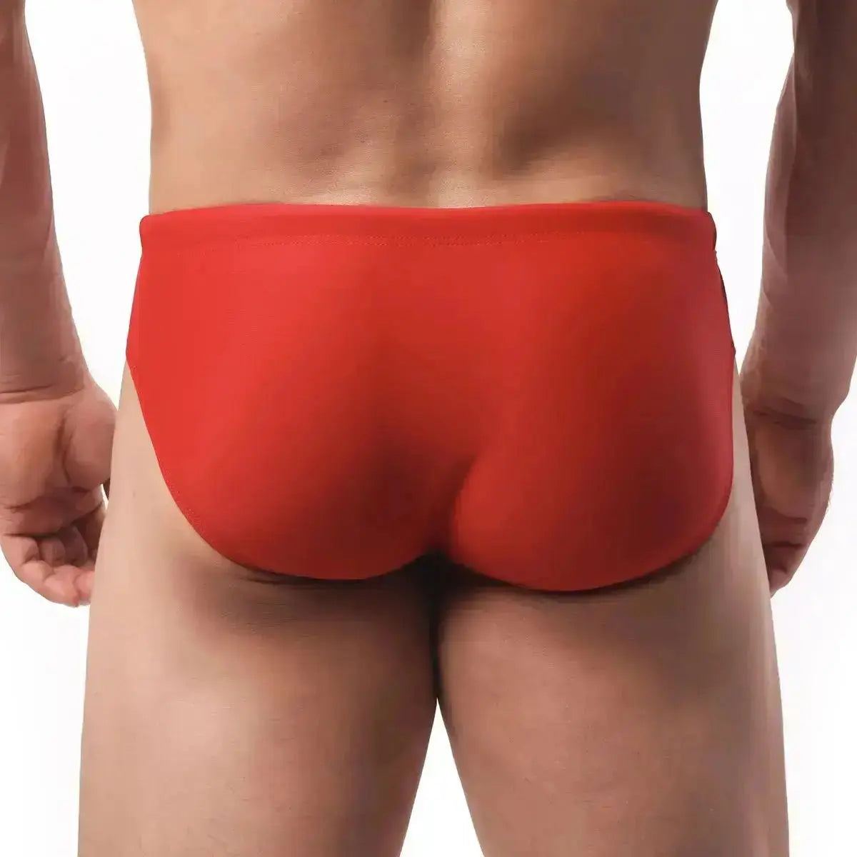 Drawstring Bulge Pouch Swimwear - WOWihte