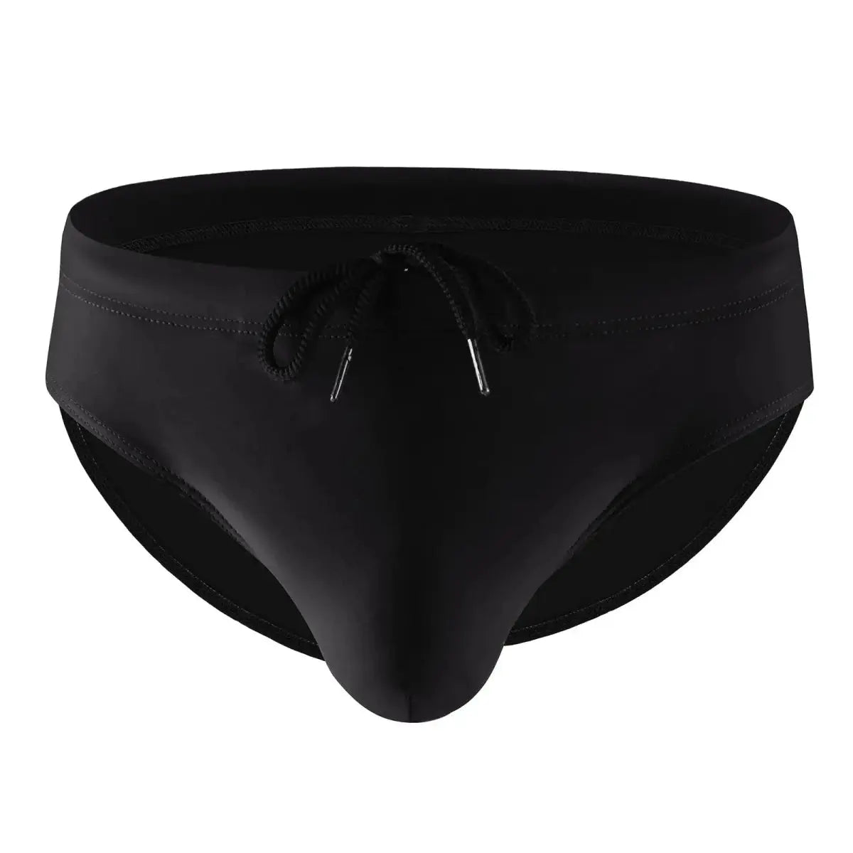 Drawstring Bulge Pouch Swimwear - WOWihte
