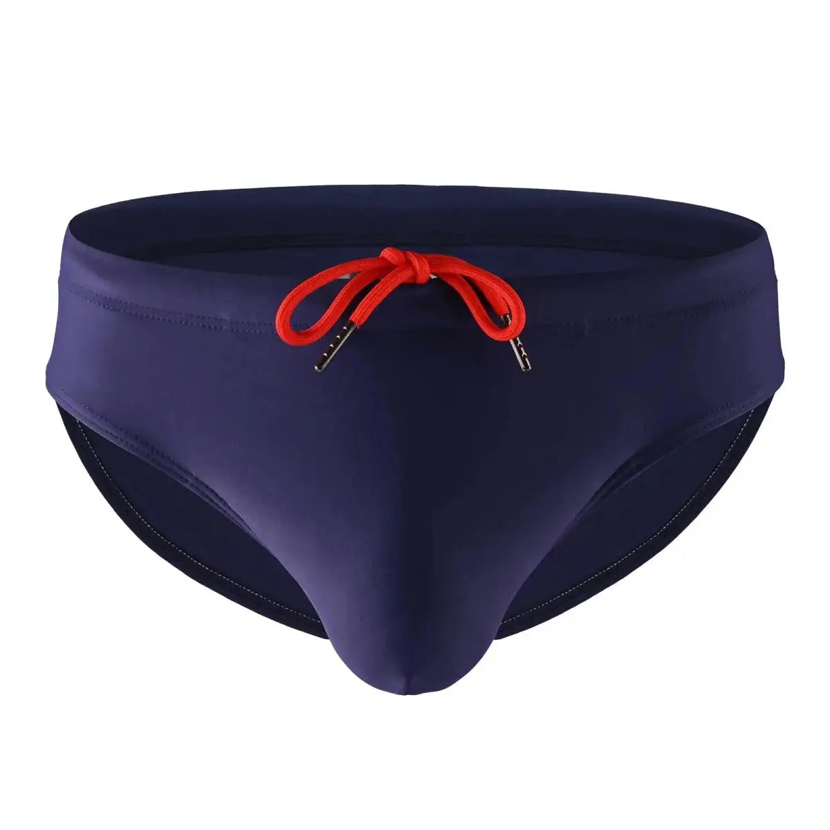 Drawstring Bulge Pouch Swimwear - WOWihte
