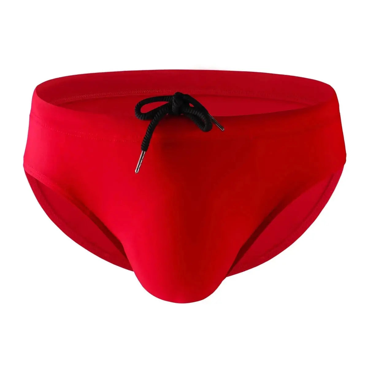 Drawstring Bulge Pouch Swimwear - WOWihte