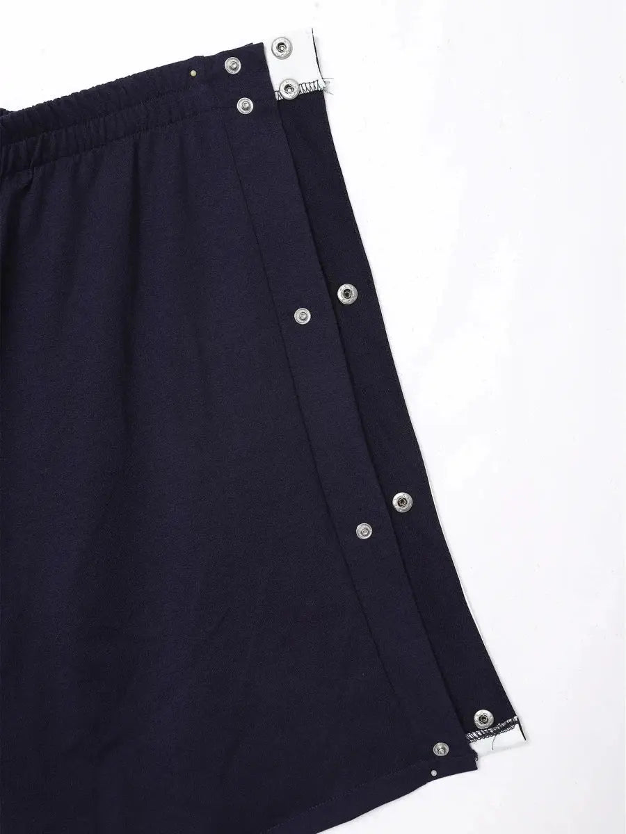 Easy-Access Side-Snap Shorts - WOWihte
