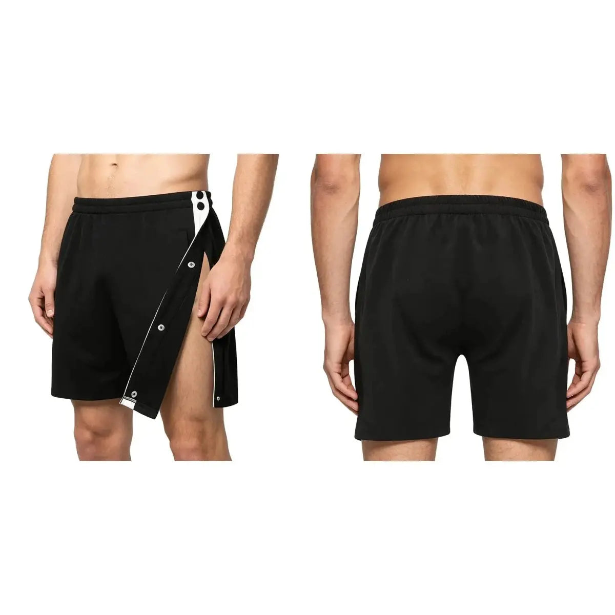 Easy-Access Side-Snap Shorts - WOWihte