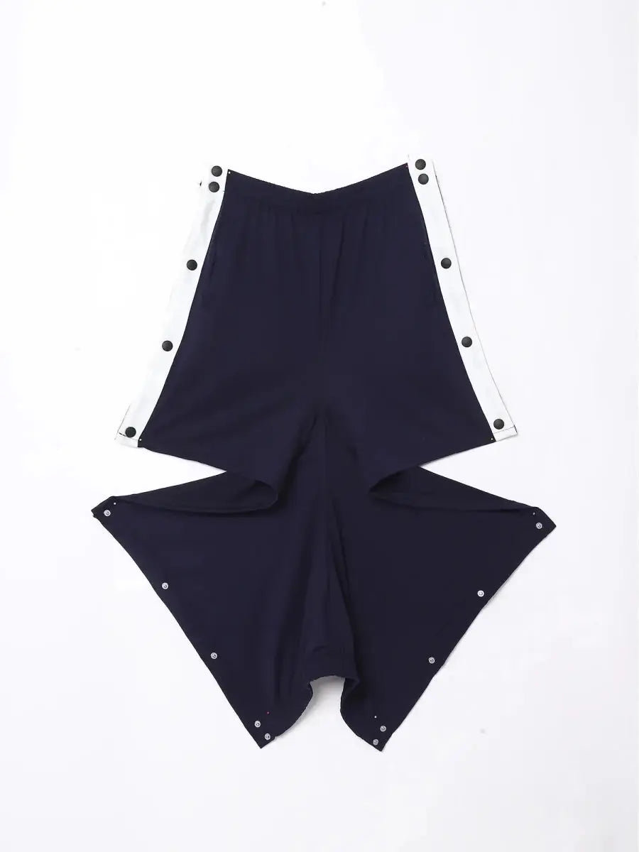 Easy-Access Side-Snap Shorts - WOWihte