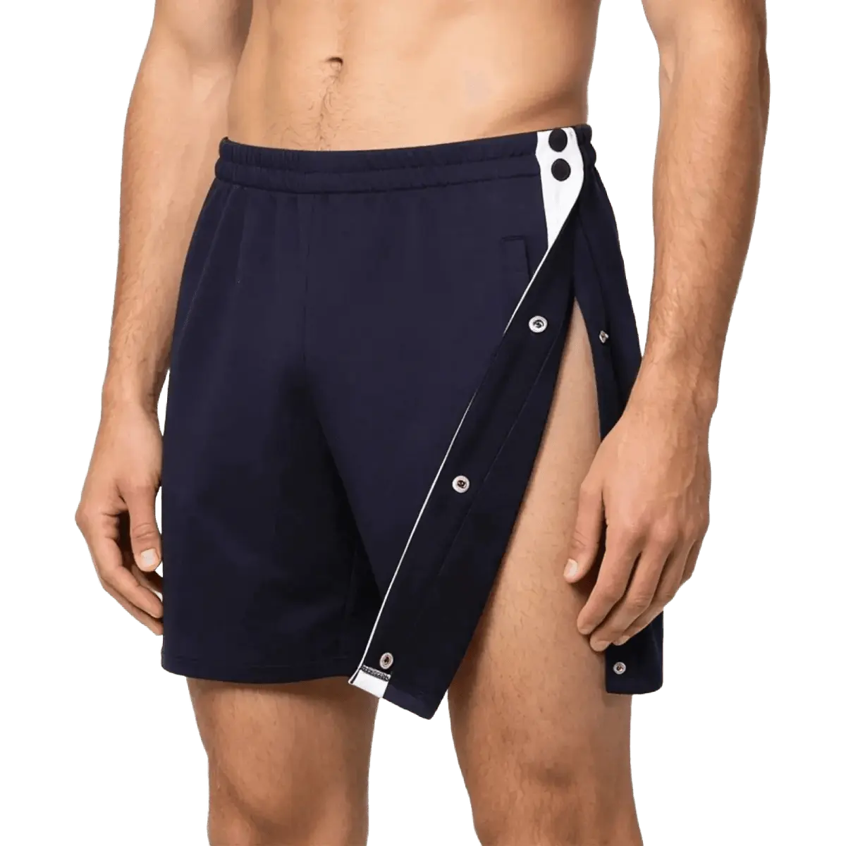 Easy-Access Side-Snap Shorts - WOWihte