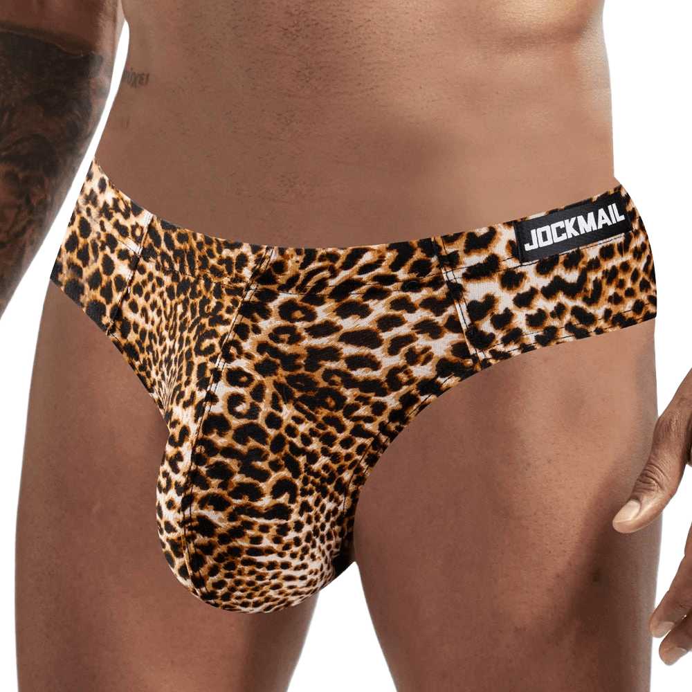 Men's Leopard Print Bikini Briefs