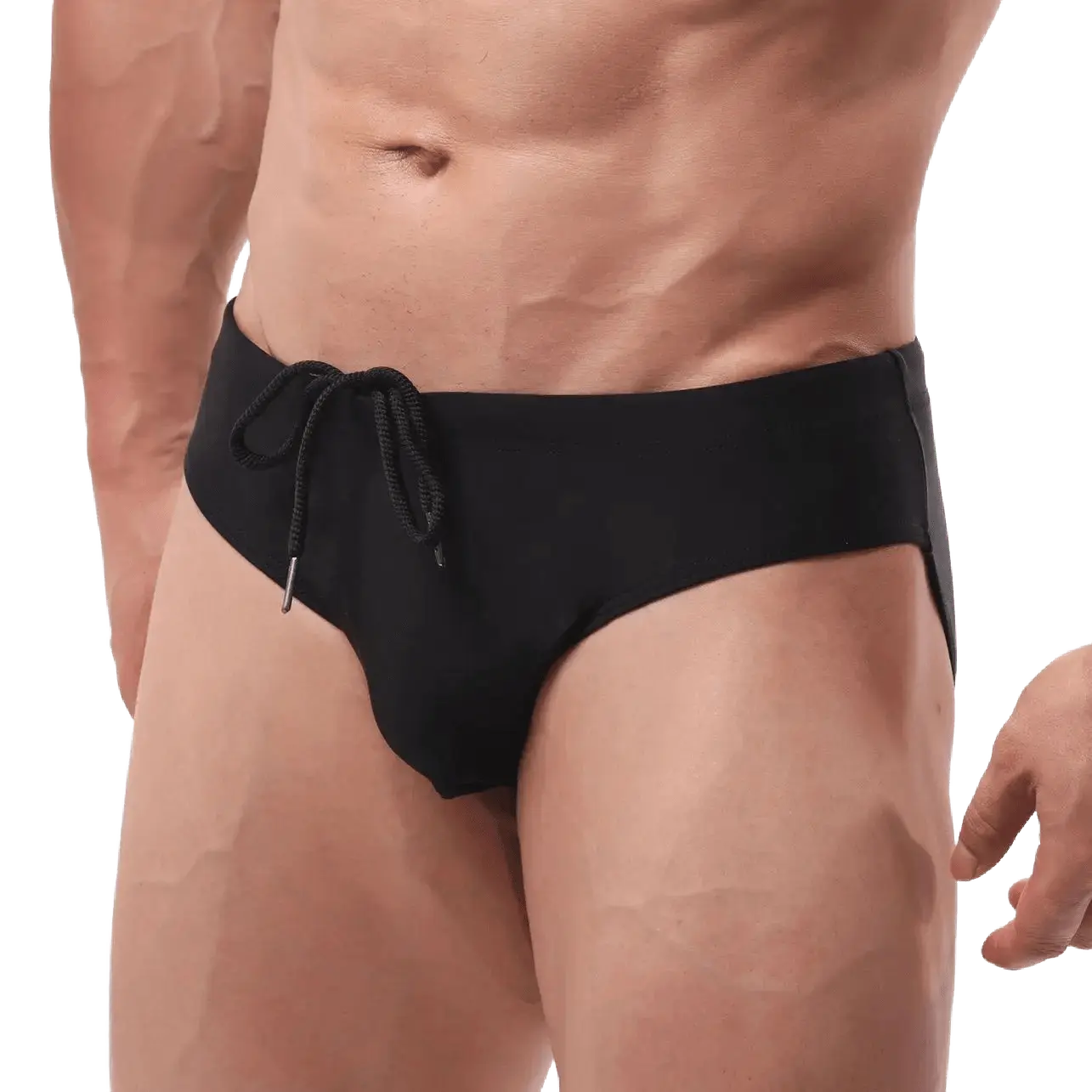 Drawstring Bulge Pouch Swimwear
