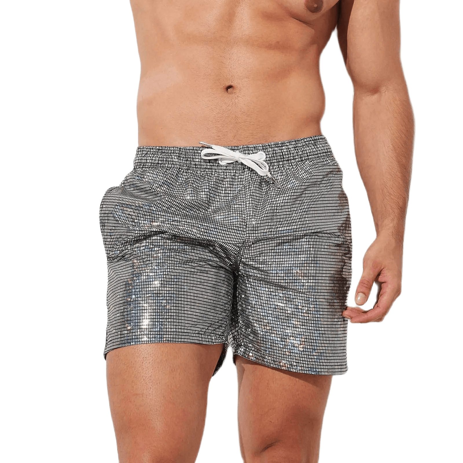 Shiny Metallic Men's Swim Shorts