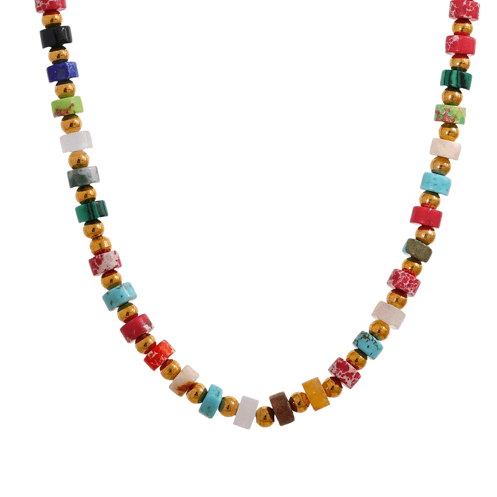 Gold-Plated Healing Gemstone Necklace