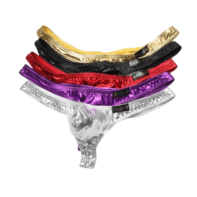 Red Wet-Look Bulge Thong