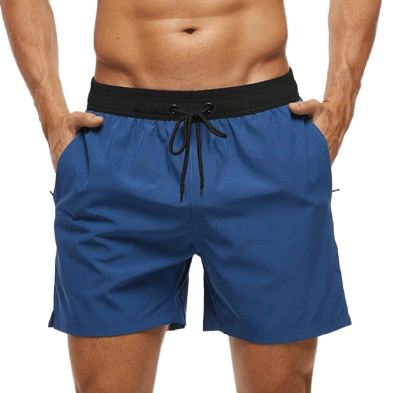 Breathable Solid Men's Swim Trunks