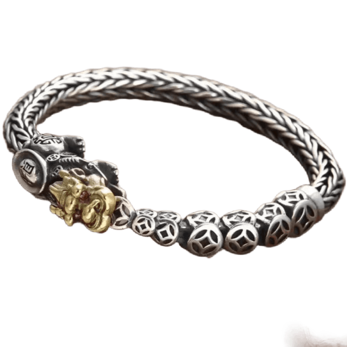 Retro Pixiu Silver Plated Bracelet