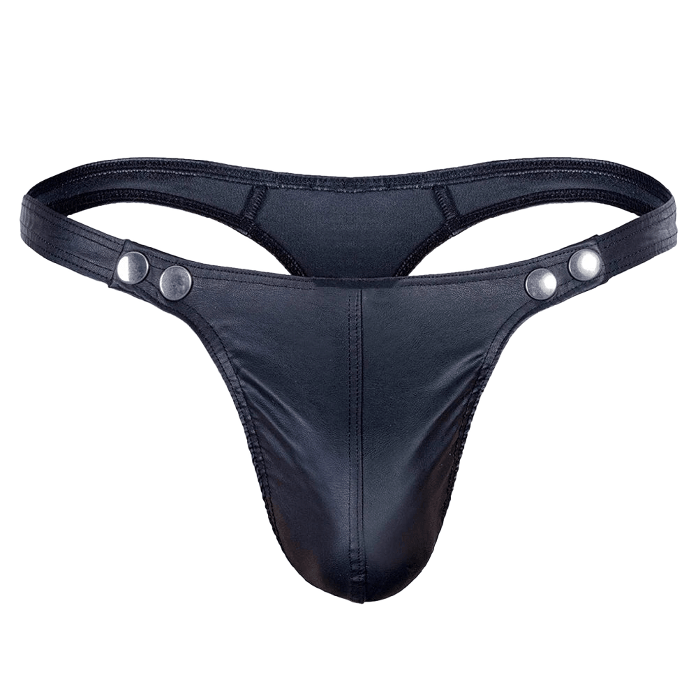 Sexy PU Leather T-Back Thong