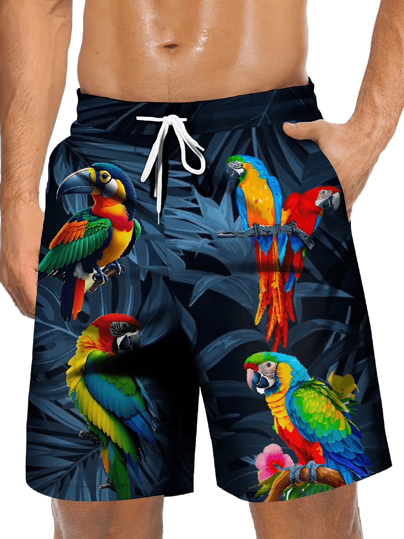 Men's 3D Parrot Quick-Dry Shorts