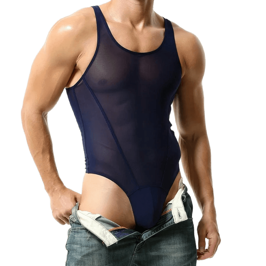 Sexy Men's Sheer Tights Jumpsuit