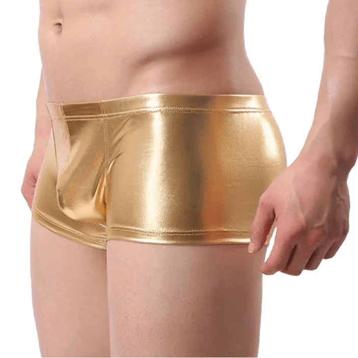 Men's Faux Leather Boxers Briefs